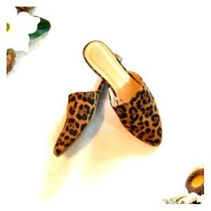 Leopard print slides